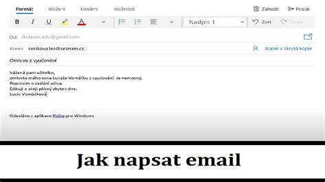 Jak napsat anglický email